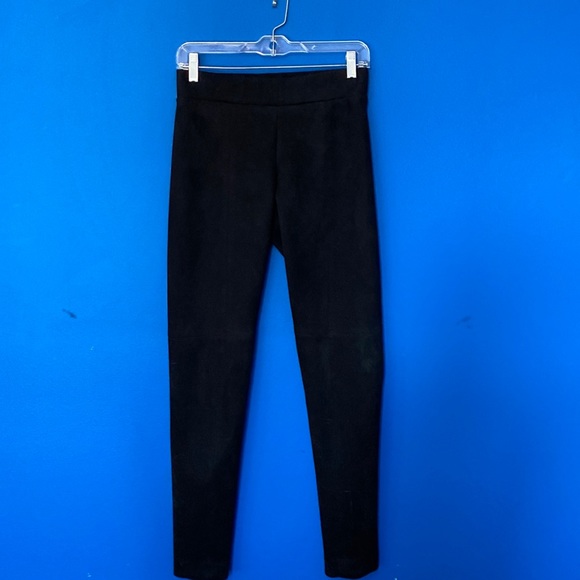 Donna Degnan Pants - DONNA DEGNAN Black Faux Suede Leggings Sz 4